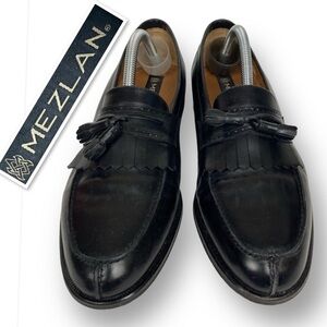 MEZLAN  Loafers w/Tassel Black Leather Size 9W